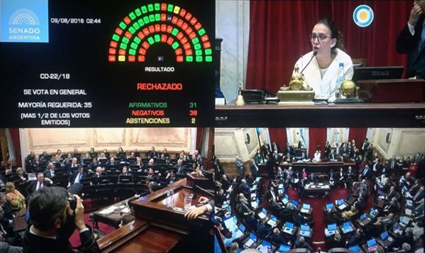 Senado argentino barra legalização do aborto